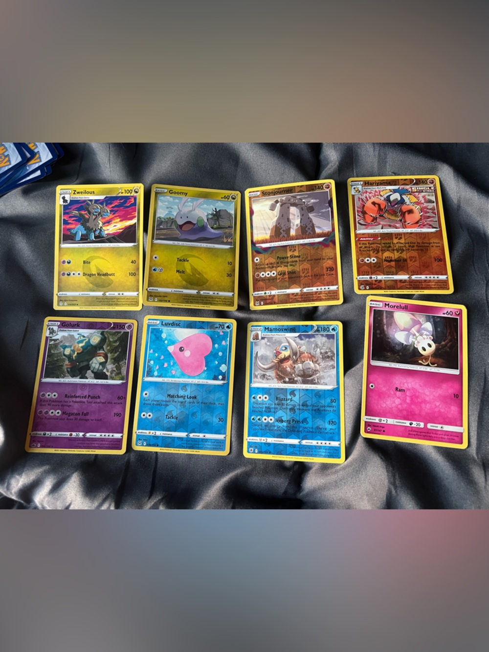 Pokemon Colorful Card Lot - Yellow Blue Pink Purple Brown